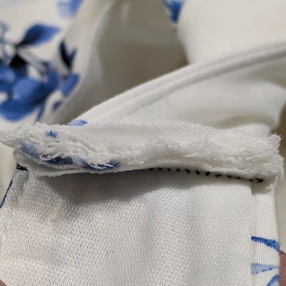 Trixxi Dress Womens 9 1950's Fit & Flare Blue Floral Pin-up Rockabilly Retro - Picture 12 of 15